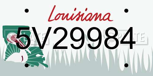 5V29984 Louisiana License Plate