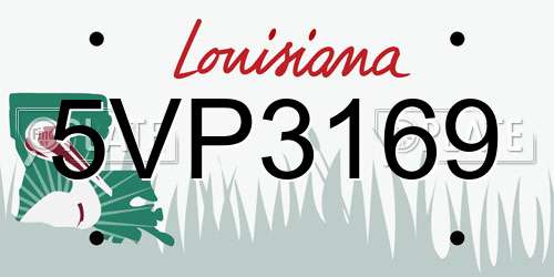5VP3169 Louisiana License Plate