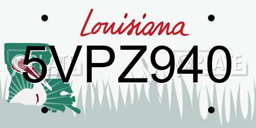 5VPZ940 Louisiana License Plate