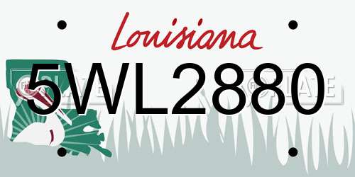 5WL2880 Louisiana License Plate