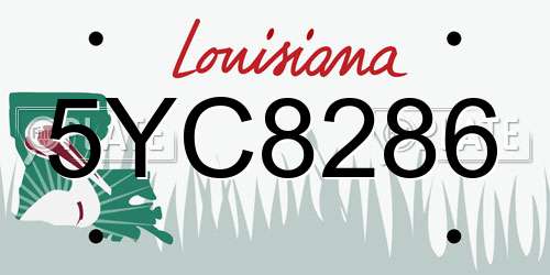 5YC8286 Louisiana License Plate