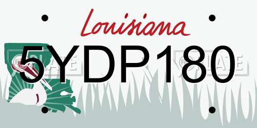 5YDP180 Louisiana License Plate