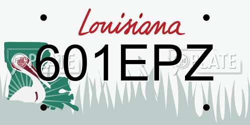 601EPZ Louisiana License Plate