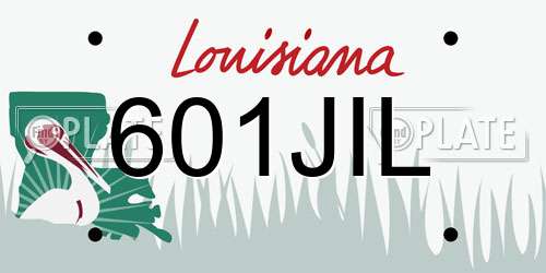 601JIL Louisiana License Plate