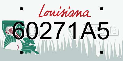 60271A5 Louisiana License Plate