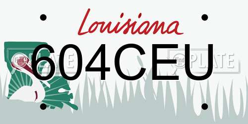 604CEU Louisiana License Plate