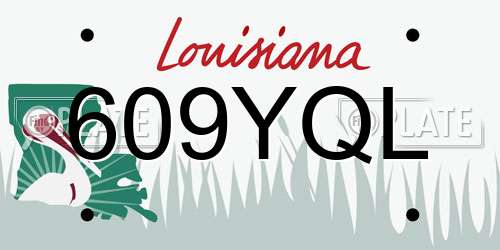 609YQL Louisiana License Plate