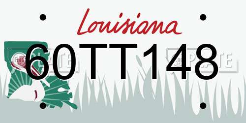 60TT148 Louisiana License Plate