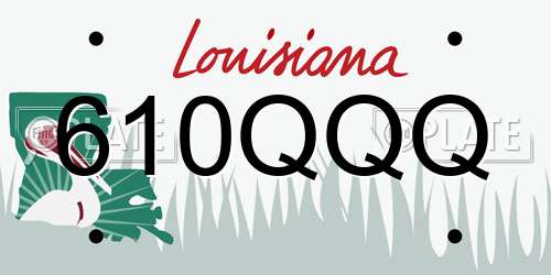 610QQQ Louisiana License Plate
