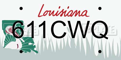 611CWQ Louisiana License Plate