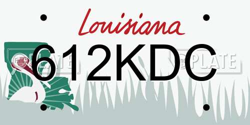 612KDC Louisiana License Plate