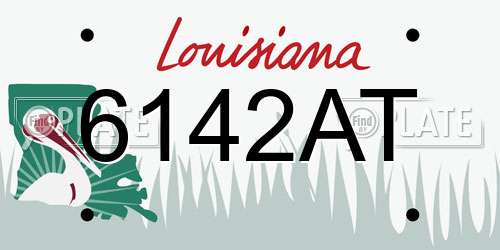 6142AT Louisiana License Plate