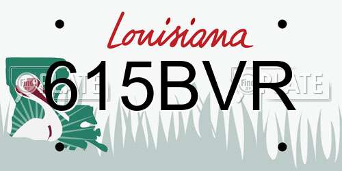 615BVR Louisiana License Plate
