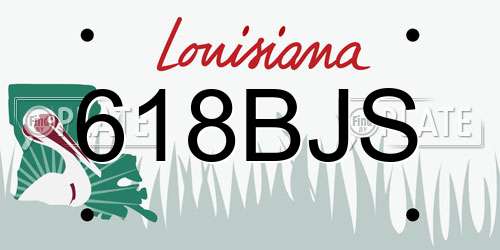 618BJS Louisiana License Plate