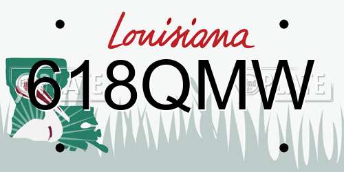 618QMW Louisiana License Plate