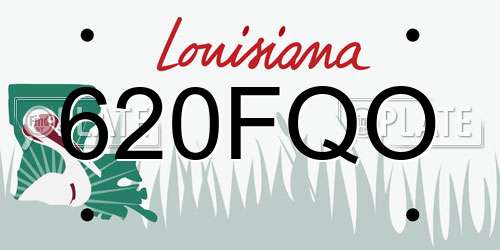 620FQO Louisiana License Plate