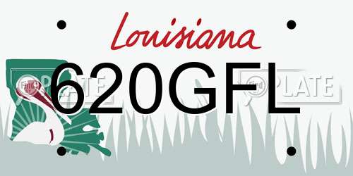 620GFL Louisiana License Plate