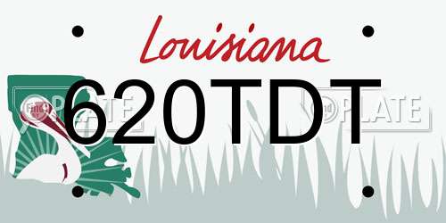 620TDT Louisiana License Plate