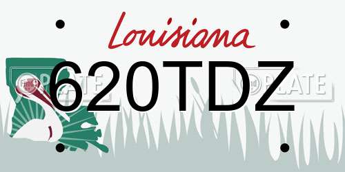 620TDZ Louisiana License Plate