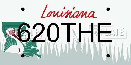 620THE Louisiana License Plate