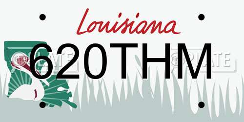 620THM Louisiana License Plate