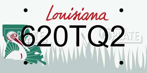 620TQ2 Louisiana License Plate