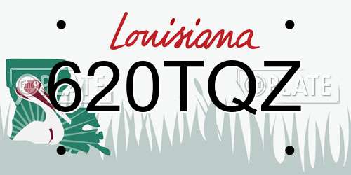 620TQZ Louisiana License Plate