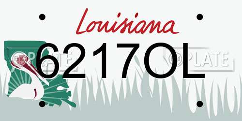 6217OL Louisiana License Plate
