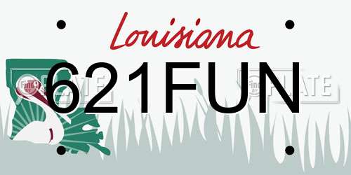 621FUN Louisiana License Plate