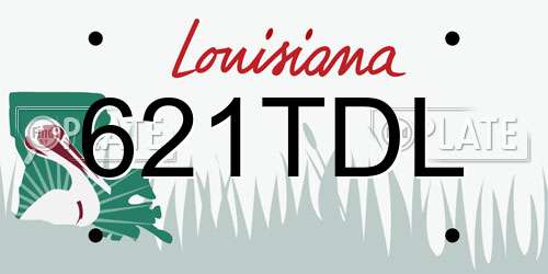 621TDL Louisiana License Plate