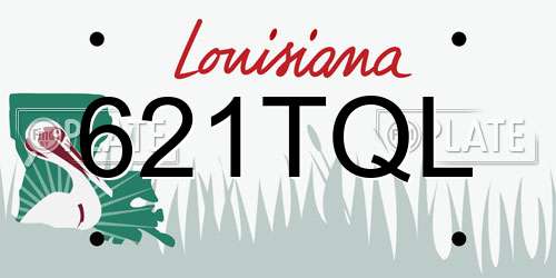 621TQL Louisiana License Plate