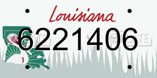 6221406 Louisiana License Plate