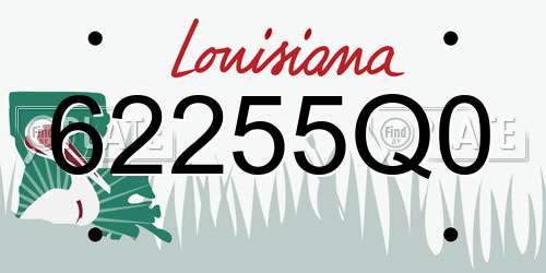 62255Q0 Louisiana License Plate