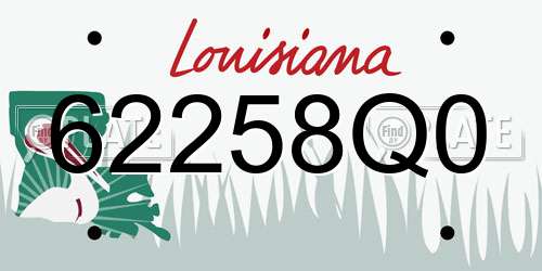 62258Q0 Louisiana License Plate