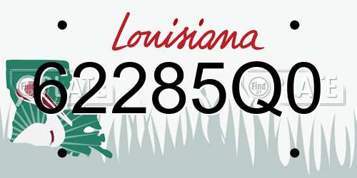 62285Q0 Louisiana License Plate