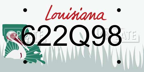 622Q98 Louisiana License Plate