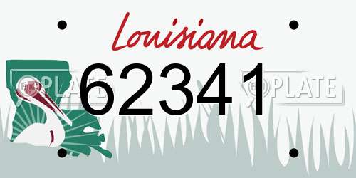 62341 Louisiana License Plate