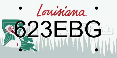 623EBG Louisiana License Plate