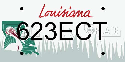 623ECT Louisiana License Plate
