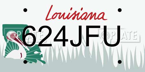 624JFU Louisiana License Plate