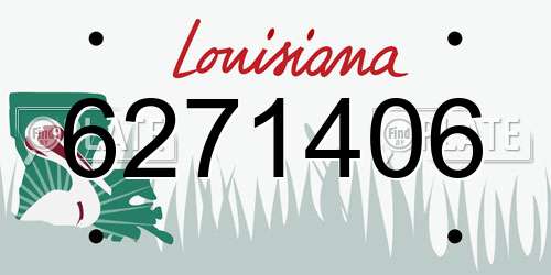 6271406 Louisiana License Plate