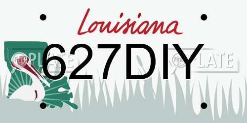 627DIY Louisiana License Plate