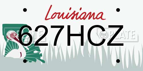 627HCZ Louisiana License Plate