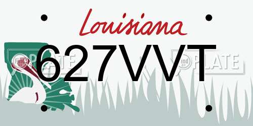 627VVT Louisiana License Plate