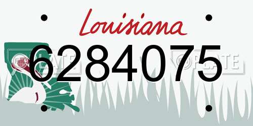 6284075 Louisiana License Plate