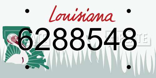 6288548 Louisiana License Plate