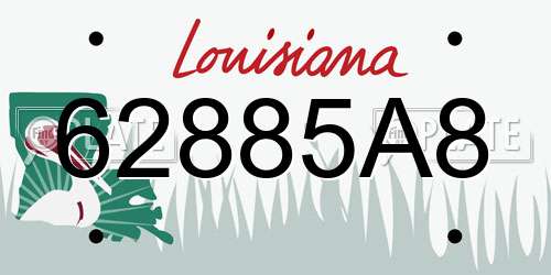 62885A8 Louisiana License Plate
