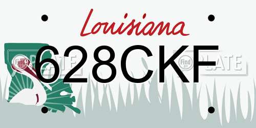 628CKF Louisiana License Plate