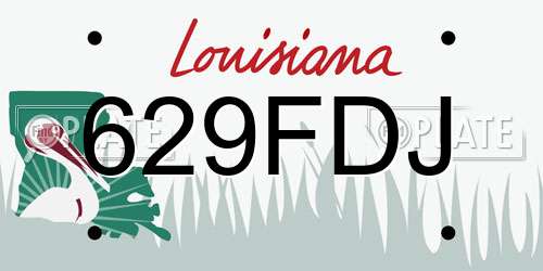 629FDJ Louisiana License Plate