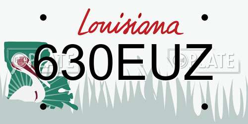 630EUZ Louisiana License Plate